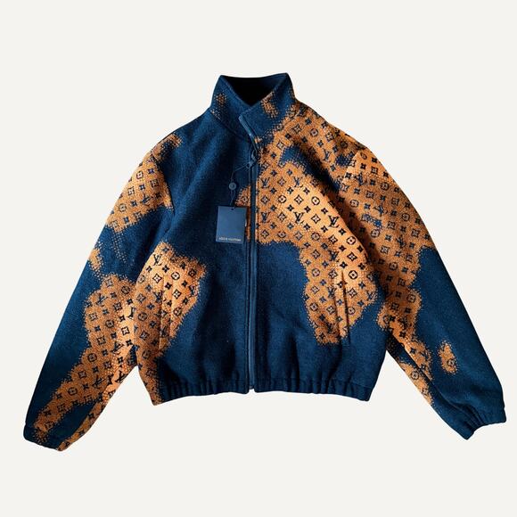 Size 50 - Louis Vuitton Mens World Map Winter Fleece Jacket - Picture 1 of 10
